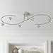 ProTrack Adjustable Modern LED Track Light - 6 Head, Brushed Nickel, 54