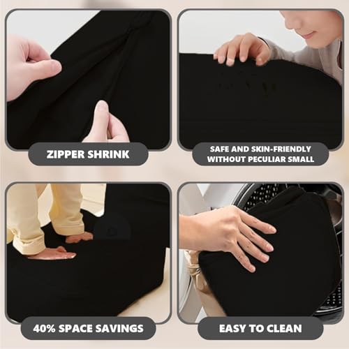 Image of JD FRESH 1 Pcs Nylon Ultra Space Saving Compression Organizer Bag /Storage Bags With Zipper /Compression Storage Bags For Clothes /Large Capacity Organizer Bag for Comforters /Blankets /Travel- XL Size
