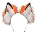 VIGVAN Handgemachte Wolf Fuchs Ohren Cosplay Kopf Zubehör Kawaii Haarband (Wolf Orange)