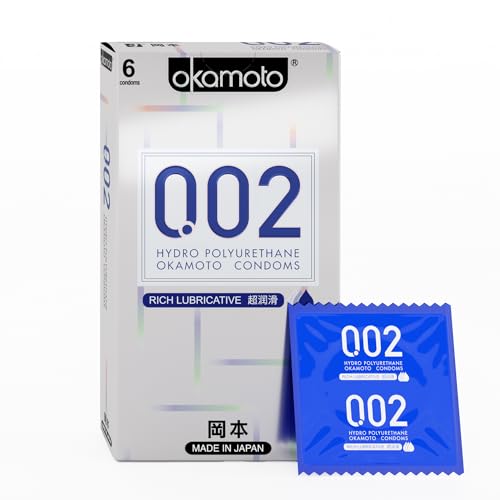 Okamoto 0.02 - Japan's Best | Thinnest Condom In India | 1st Time in India - Non Latex PU Condom | Super Thin | Super Strong | Imported from Japan | 0.02 mm Ultra Thin (Pack of 1, 6s)
