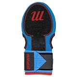 Marucci Adult Sliding Mitt, Blue/Red, Right & Left Hand Full Coverage Protection Neoprene Baseball Sliding Mitt, Wrist Strap, Dual Thumb Holes, 1 Mitt