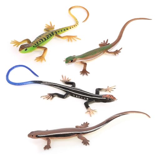 DONGKER 4 PCS Cat Toys,PVC Simulated Lizards Toys for Kittens