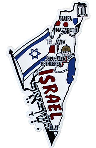 Imán decorativo de refrigerador forma país Israel miniatura 1
