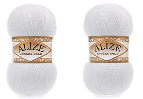 Alize angora gold yarn 20% wool 80% acrylic soft yarn crochet lot…