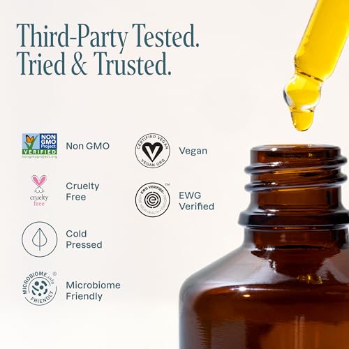 Cliganic Non-GMO Jojoba Oil for Skin, Hair & Face (2oz) | 100% Pure, Natural Cold Pressed Unrefined Hexane Free