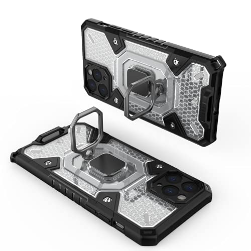 Image of zivite Thermoplastic Polyurethane Tough Armor Bumper Back Case Cover For iPhone 11 Pro|Ring Holder & Kickstand In-Built|360 Degree Protection Back Case Cover For iPhone 11 Pro (Black)