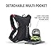 USWE Moto Hydro 3L Hydration Pack with 2.0L/ 70oz Water Bladder, a High End, Bounce Free Backpack for Enduro and Off-Road Motorcycle, Black Orange