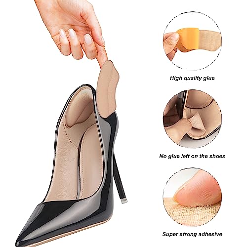 Foam Heel Pads for Shoe That are Too Big Inserts Grips, Back of Heel Cushions Protectors Liner Slip Pads,Blisters,Filler for Loose Shoe (Multicolor)4