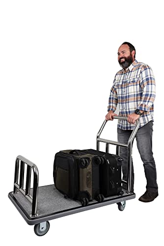 Wholesale Hotel Utility Cart with Grey Carpet & 5" Wheels
