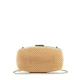 boda noche MODELISA - Bolso Clutch Mano Con Correa Para Hombro Fiesta Boda Noche Mujer (Taupe)
