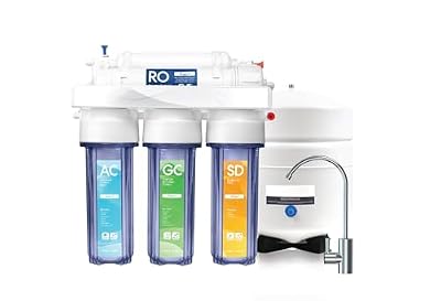 Reverse Osmosis Water Filtration System | 5 Stage Under Sink Fluoride Reducing RO Water Filter | 100 GPD