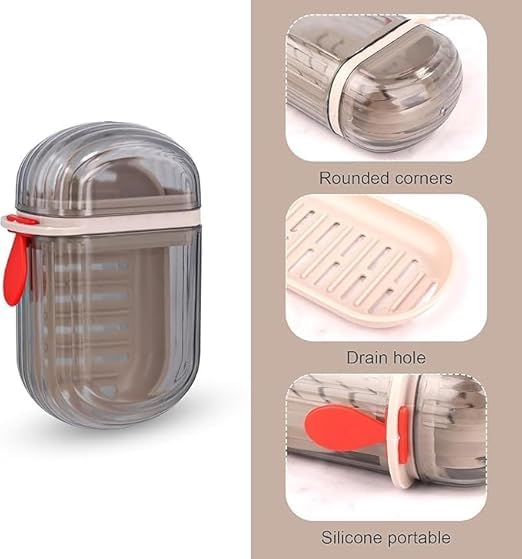 Dadhichi Zone Transparent Travel Soap Case Compact & Leak-Resistant Soap Box for Travel, Gym, Camping Portable Soap Holder for Men, Women & Child 4