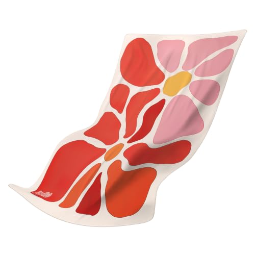 Image of gogoKIWI Hot Yoga Mat Towel for 6 x 4 ft Mats, Fauve Red & Pink