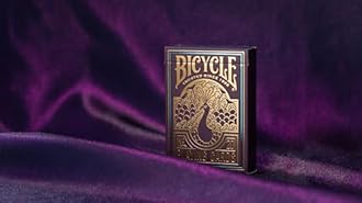 Bicycle Peacock Playing Cards - Purple - Cold Foil Premium Playing Card Deck for Card Games and Magic Tricks - Dazzling Design, Smooth Finish