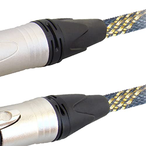 Image of MX xlr male to female microphone cable wire 3 pin mic cable microphone cord wire mic cable 5 meter for Guitar Audio Speaker Cable Multicolor (Xlr Male to Female Cable(Nylon Mesh), 5 MTR)