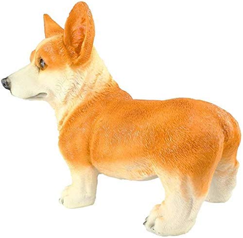 Statue de Corgi décoration polyrésine petite taille jaune maison - 3