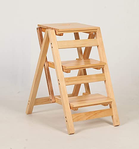 Échelle portable légère en bois et tabouret de bibliothèque - 2