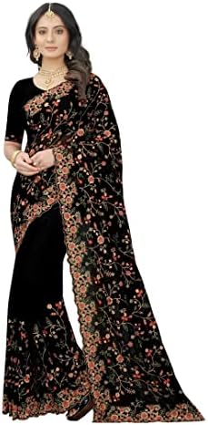 Gorgette Saree Zari Work Sari Unstitched Blouse