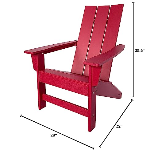 Shine-Company-Coastal-Modern-All-Weather-Adirondack-Chair-Chili-Pepper Shine Company Coastal Modern All Weather Adirondack Chair Chili Pepper