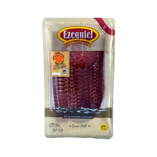 Embutidos Ezequiel Cecina de De León Igp Loncheada, Cecina de Vaca 100% Natural Ahumada con Leña de Roble, Suave, Intenso, 100 Gramos
