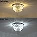 SOTTAE 2 Lights Mini Crystal Ceiling Light Fixture, Small Modern Closet Chandelier Elegant Chrome Ceiling Lighting Lamp for Bedroom Hallway Kitchen Dining Room Bathroom Entry,H8.3'' x D9.8