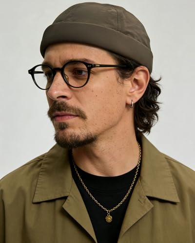 Image of CLAPE Lightweight Breathable Brimless Cap Street Casual Versatile Summer Quick Dry Docker Cap No Brim Sailor Cap Leon Cap