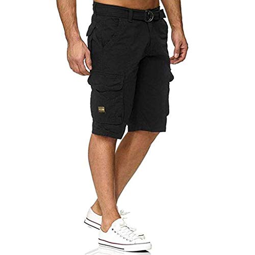 Pantalones Cortos De Carga Ligeros Grandes Y Altos Para Hombre Black #TOP1