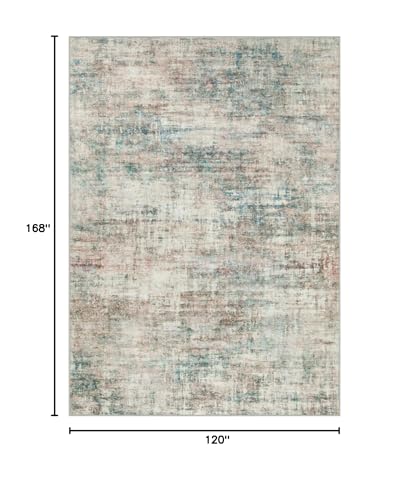10x14 Area Rugs Washable Rug: Modern Abstract Living Room Rug Soft Anti-Skid Thin Carpet Indoor Floor Non-Shedding Carpets for Bedroom Dining Room Farmhouse Nursery Home Office Multi Color