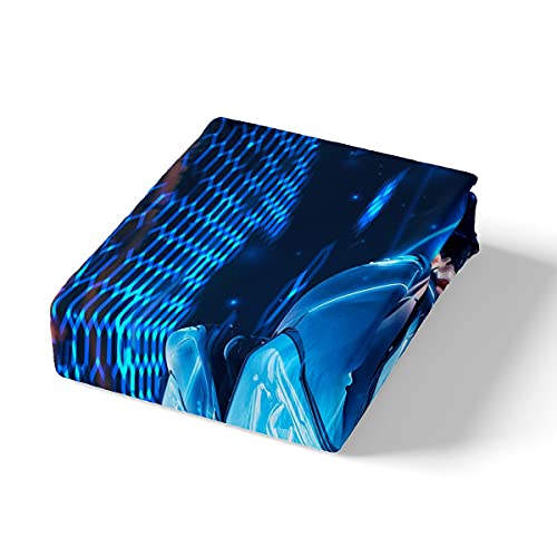 feelingyou Sports Car Comforter Covet Double,Blue Light Racing Car Duvet Cover with 2 Pillowcases,Extreme Sport Theme Polyester Bedding Set for Boys Teens Room - Image 4