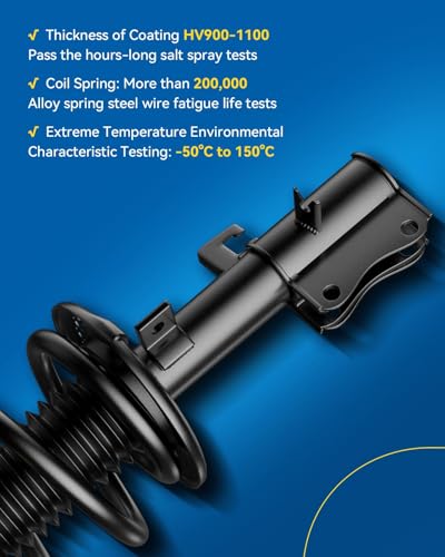 Image of PHILTOP Front Struts Shock for Civic 2012, Shock Absorber 172925 /172926, Struts with Coil Spring SAA911 2 Pcs