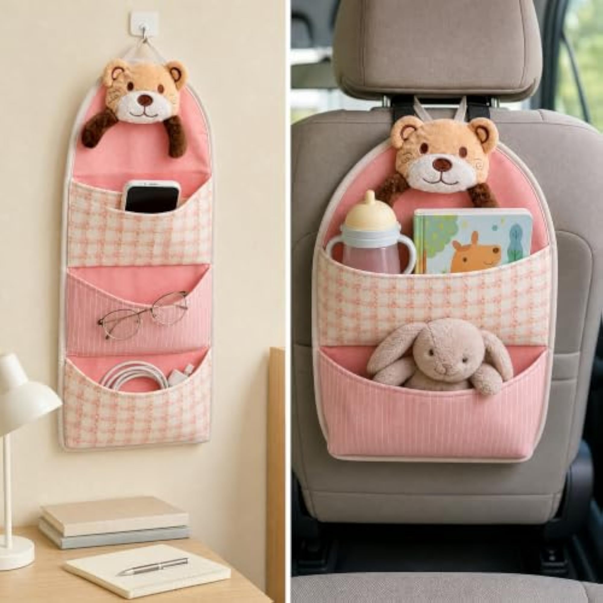 Fabric Wall Hanging Storage Bag with Pockets