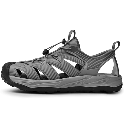 Mens Closed Toe Sandals Beach Water Shoes Men Hiking Sport Leather Saltwater Fisherman Waterproof Sandals2