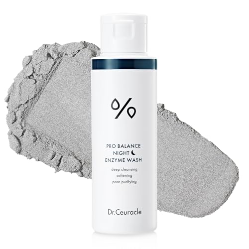 Dr.Ceuracle Pro Balance Enzyme Powder Face Wash - Korean Day and Night Natural Enzyme Powder Face Wash for Deep Pore Cleansing, Sebum Removing, pH Skin Balancing Care (Night Wash)