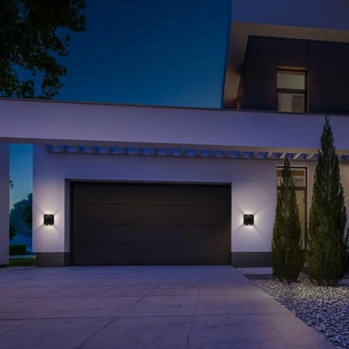 Image of wipro Garnet 4 Watt 4 Ray Round Outdoor Wall Light for Home | 4 x 1W| IP65 LED Wall Light | Warm White, Yellow 2700K | Aluminium Housing |(Black Body, Pack of 1)