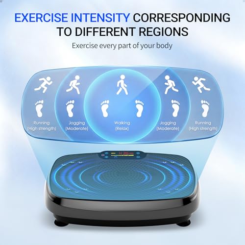 Image of Homesy Vibration Plate Exercise Machine, Vibrating Plate for Lymphatic Drainage, Full Body Shake Platform Board for Home Fitness and Fat Burning, Sport Gym Equipment for Women Men