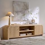 T4TREAM 70 Inch Modern Fluted TV Stand