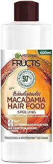 Garnier Odżywka, nawilżająca makadamia, wegańska formuła, do suchych, niesfornych włosów, do włosów, pokarm do włosów, owoce, 400 ml