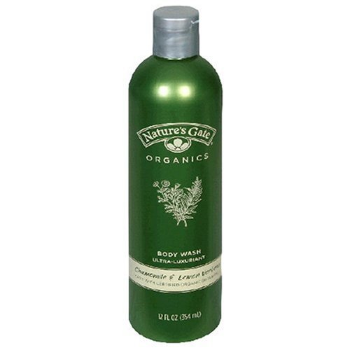 Nature's Gate Organics, Body Wash Ultra - Luxuriant, Chamomile & Lemon Verbena, 12 FL oz (Pack of 3)