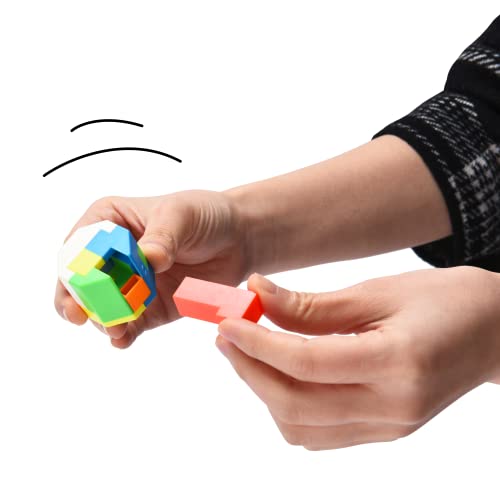 Neliblu 10Pcs 3D Brain Teaser Puzzles For Kids Teens And Adults,Mind Game Puzzle Set, 3D Plastic Unlock Interlock Toy, Desk Toys For Office For Adults,Suitable For Iq,Logic Test, Fidgeting And Pastime #TOP5