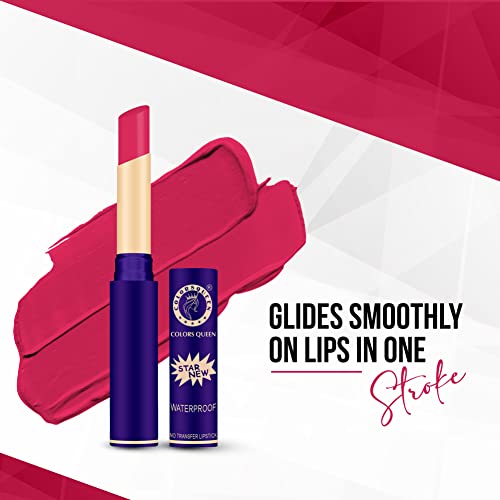 Image of Colors Queen Queen Lips Matte Lipstick | Long Lasting Lipstick Waterproof Highly Pigmented with Smooth Application | Smudge Proof Lipstick for Women (34 - Rose Blush)