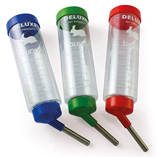 ARQUIVET Bebedero antigoteo para roedores 250 ml - Bebedero Agua para Hamsters, Conejos, cobayas - Boquilla de Metal Reforzada - Accesorios para jaulas de roedores