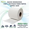 STAR BRITE Marine & RV Grade Toilet Paper – Fast Dissolving, 2-Ply, 4 Mega Rolls (2000 Sheets Total) in Resealable Watertight Pack (071850)