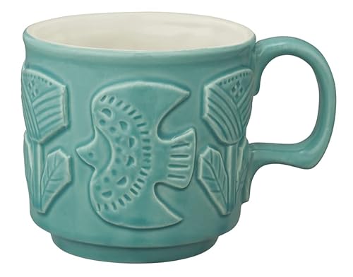Decole デコレコーポレーション FIKA レリーフマグ マグカップ BIRD MG-86509 レリーフ模様 約φ86×122×h85mm
