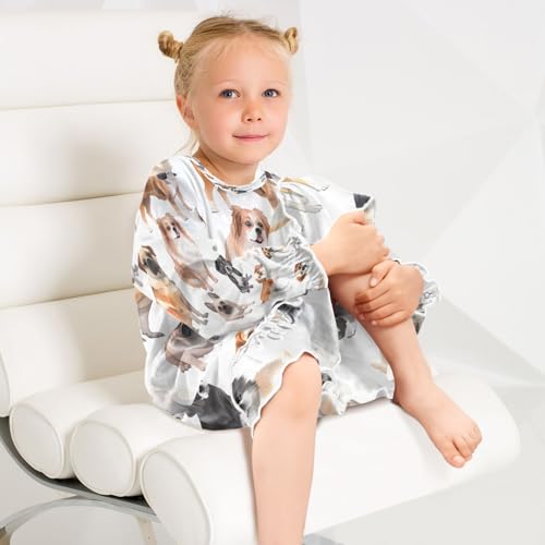 Nightgowns Sleepwear Lightweight Nightdress Soft Pajamas Dress Dog Breeds for 3-10 Years4