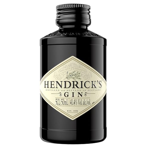 HENDRICKS Gin - Super Premium - Infused With Rose & Cucumber - Refreshingly Curious & Impeccably Smooth - Small Batch - Handcrafted In Scotland - Ultimate Gift - 41.4% ABV - 5cl