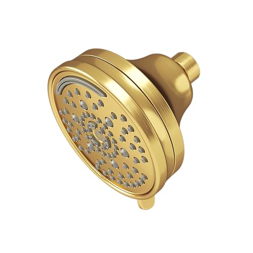 Symmons HydroMersion Transitional 4 Inch Multifunction High Pressure 7 Mode Round Adjustable Showerhead in Brushed Bronze
