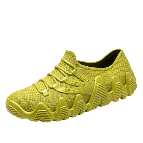 Botas de lluvia para hombre con suela gruesa, botas de lluvia de tobillo modernas, botas de goma antideslizantes transpirables, zapatos de jardín al aire libre, cómodas botas de trabajo resistentes al