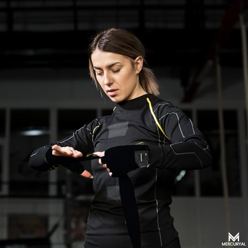 MERCURYAL Premium 4m Boxbandagen mit Daumenschlaufe - Bandagen Boxen - Boxbandagen Herren - Box Bandagen - Boxing Wraps - Boxbandage Hand für Boxen Kickboxen,MMA Boxen Muay Thai (Schwarz, 4M)