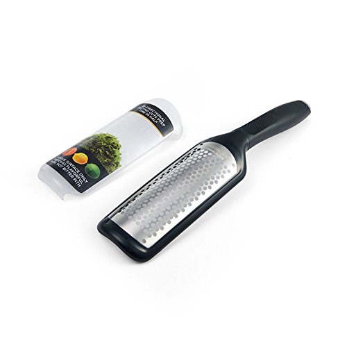 Sabatier West Blade Bi-Directional Handheld Manual Stainless Steel Citrus Zester With Patented Grating Technology, 12-Inch, Black #TOP2