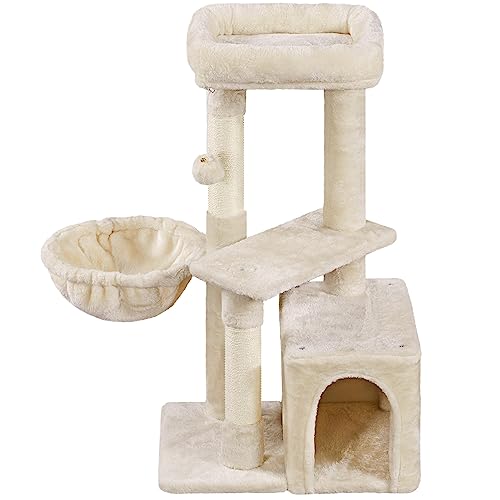 Árbol para gatos Torre de juego para interior beige miniatura 1